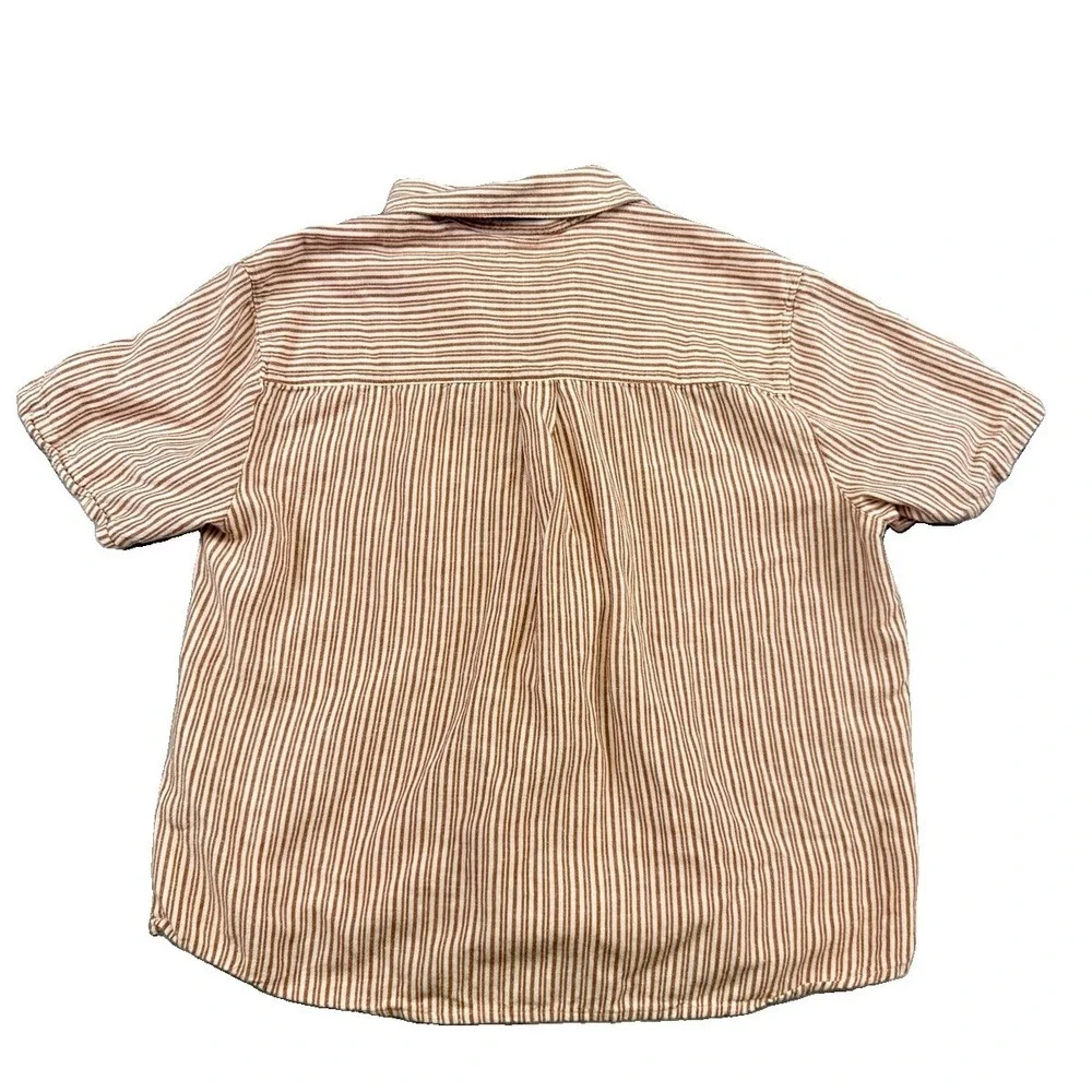 Levi's Women's Aiden Short Sleeve Button Front Shirt Sz Sm Boxy Lagenlook Boho
